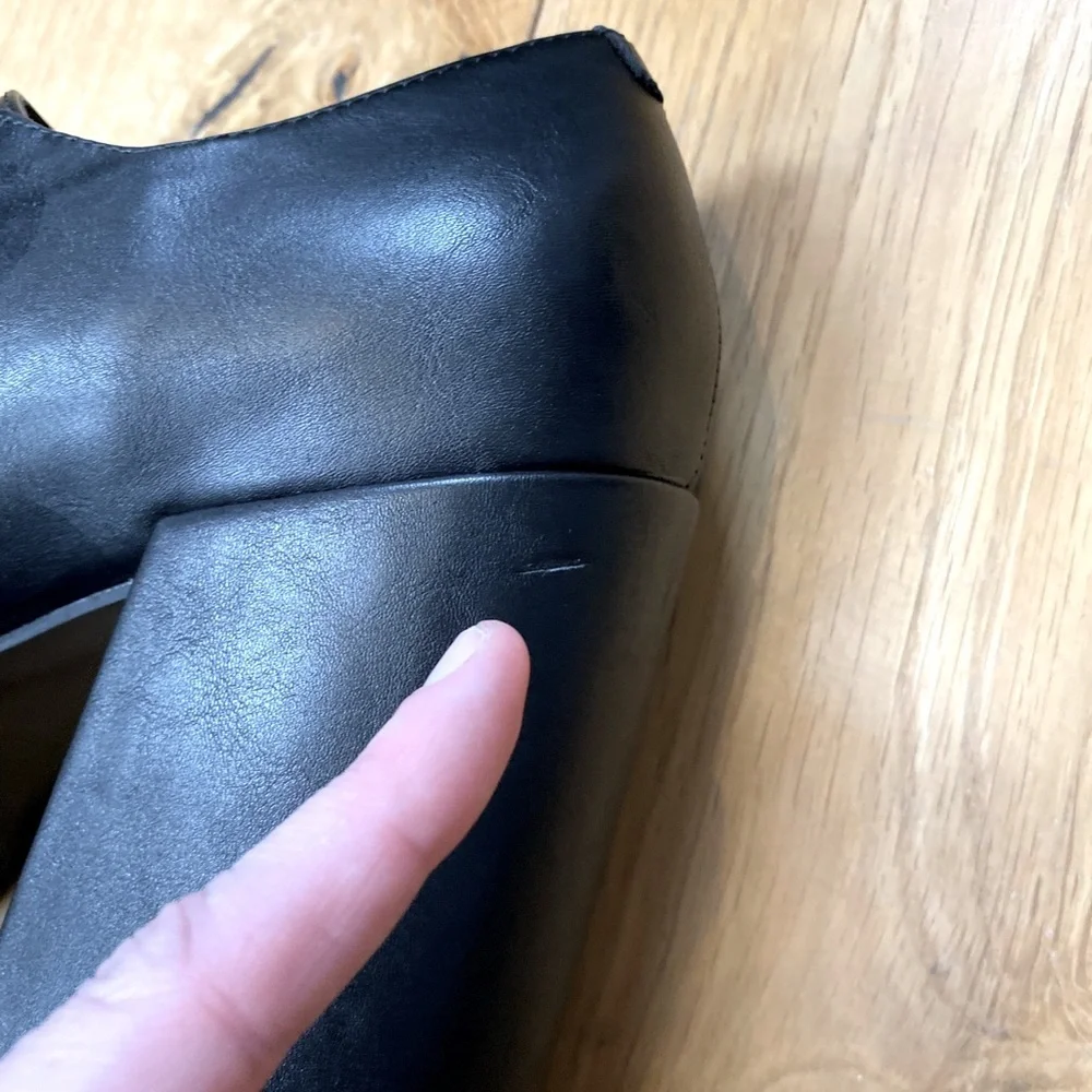 Black Platform Block Heel Mary Jane Women's Shoes